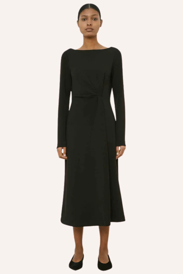 Robe longue évasée à col bateau - Meimeij