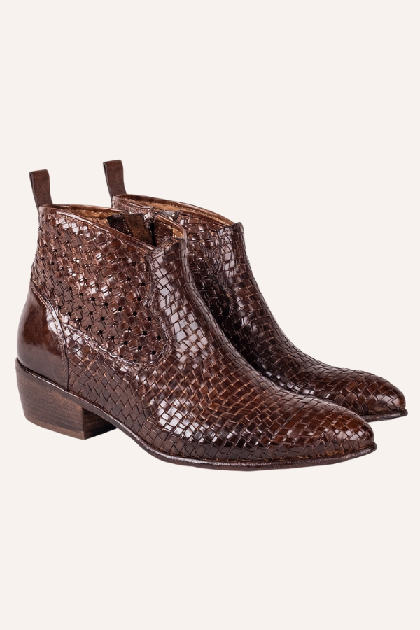 Bottines cuir tressé King Tartufoli - KAVE 4050