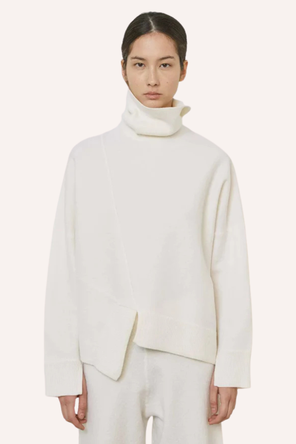 Pull Col Roulé Asymétrique – Meimeij