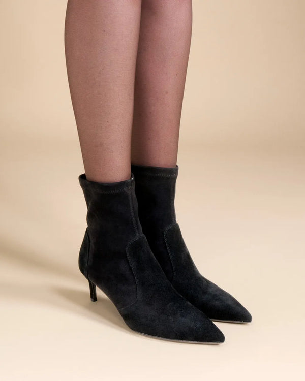 Ophelia Low Black — Bottines à talon & bout pointu - MI MAI