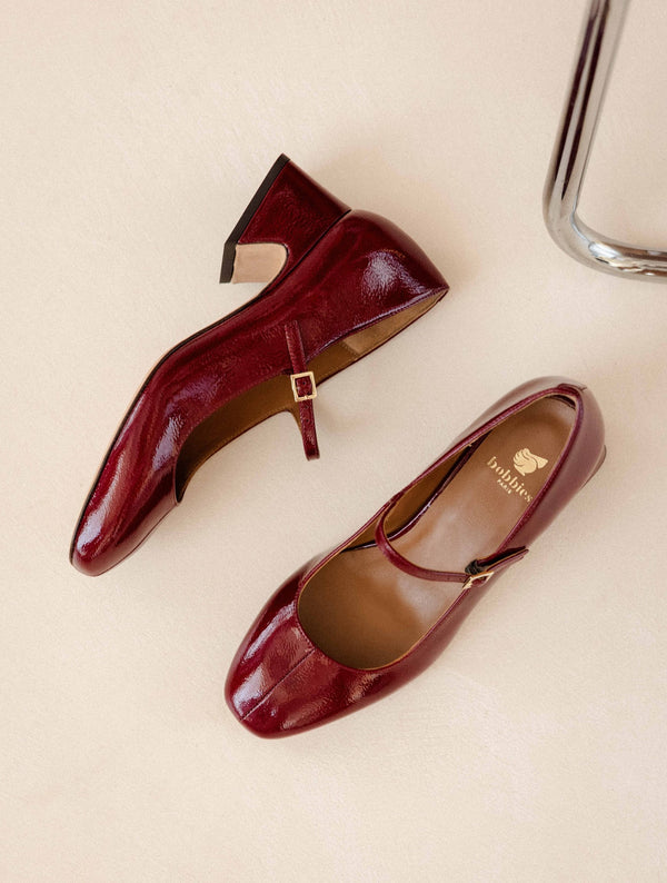Joanie Laqué – Escarpins vernis bordeaux – Bobbies