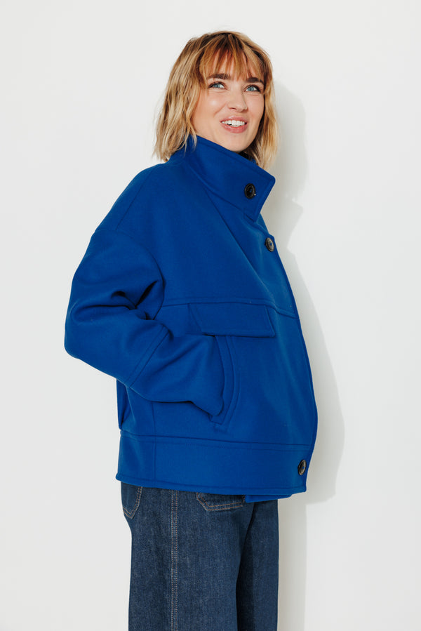 Blouson oversize bleu roi – Trench &amp; Coat